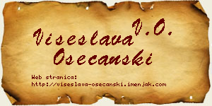 Višeslava Osećanski vizit kartica